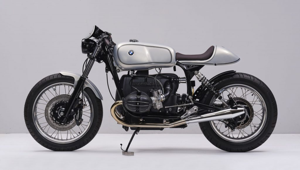 classic bmw motorcycle left side