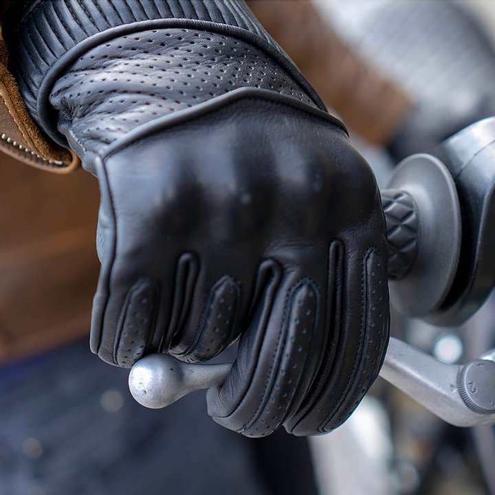 motorcycle knuckle leather gloves