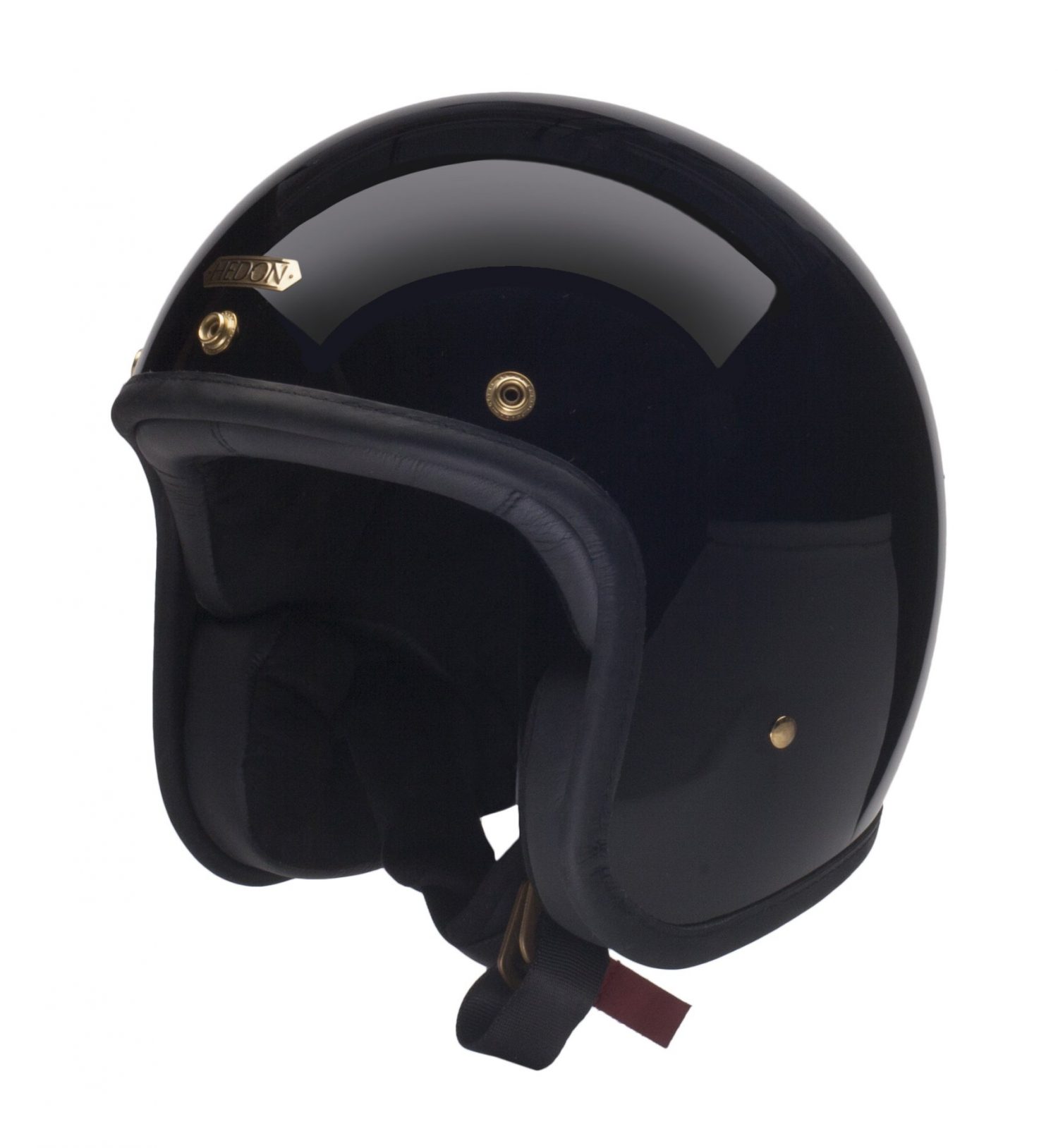 black glossy open chin motorcycle helmet