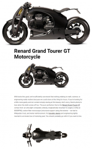 renard grand tourer carbon frame motorcycle